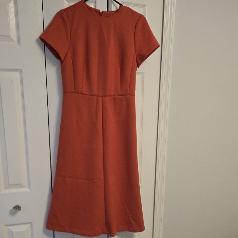 Ann Taylor Coral Midi Dress